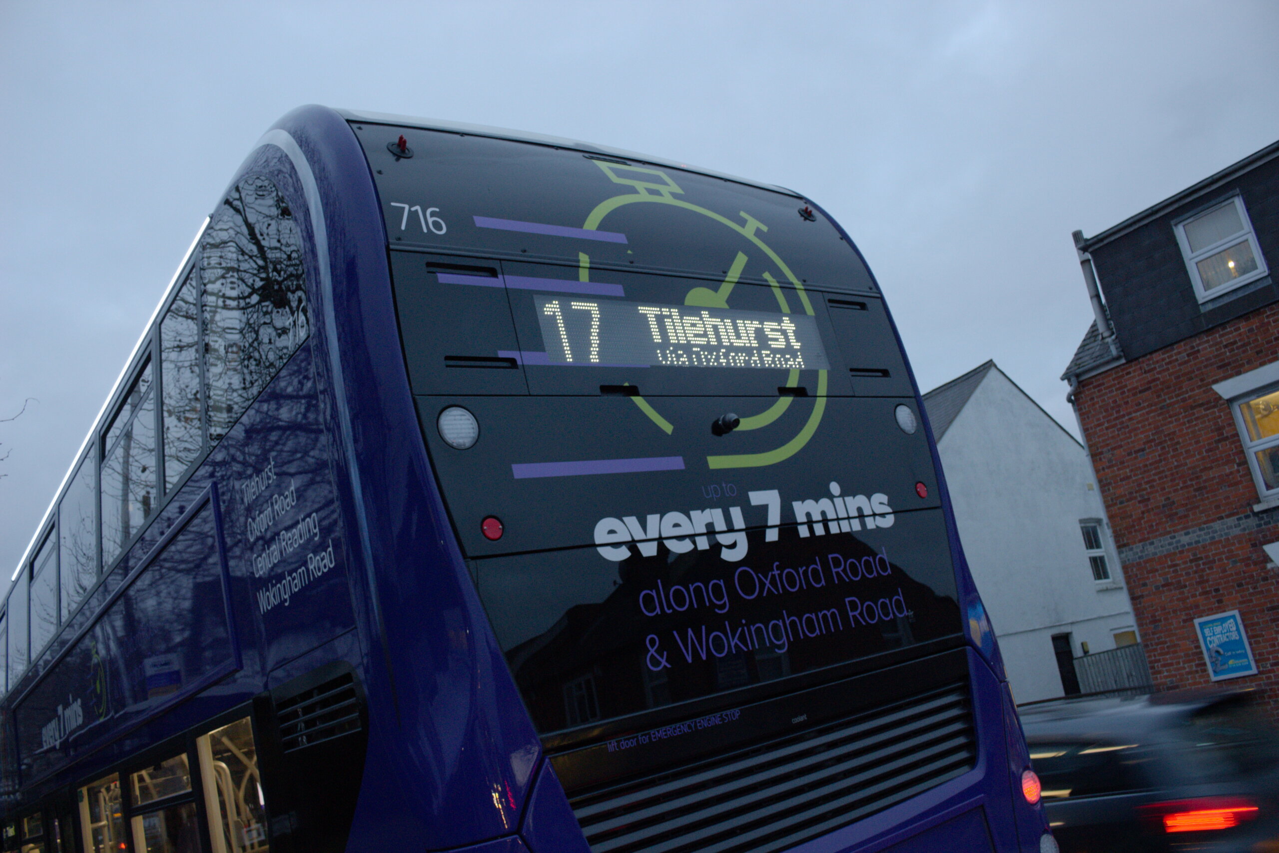Purple 17 at Dusk - Mega rear close up - every 7 mins